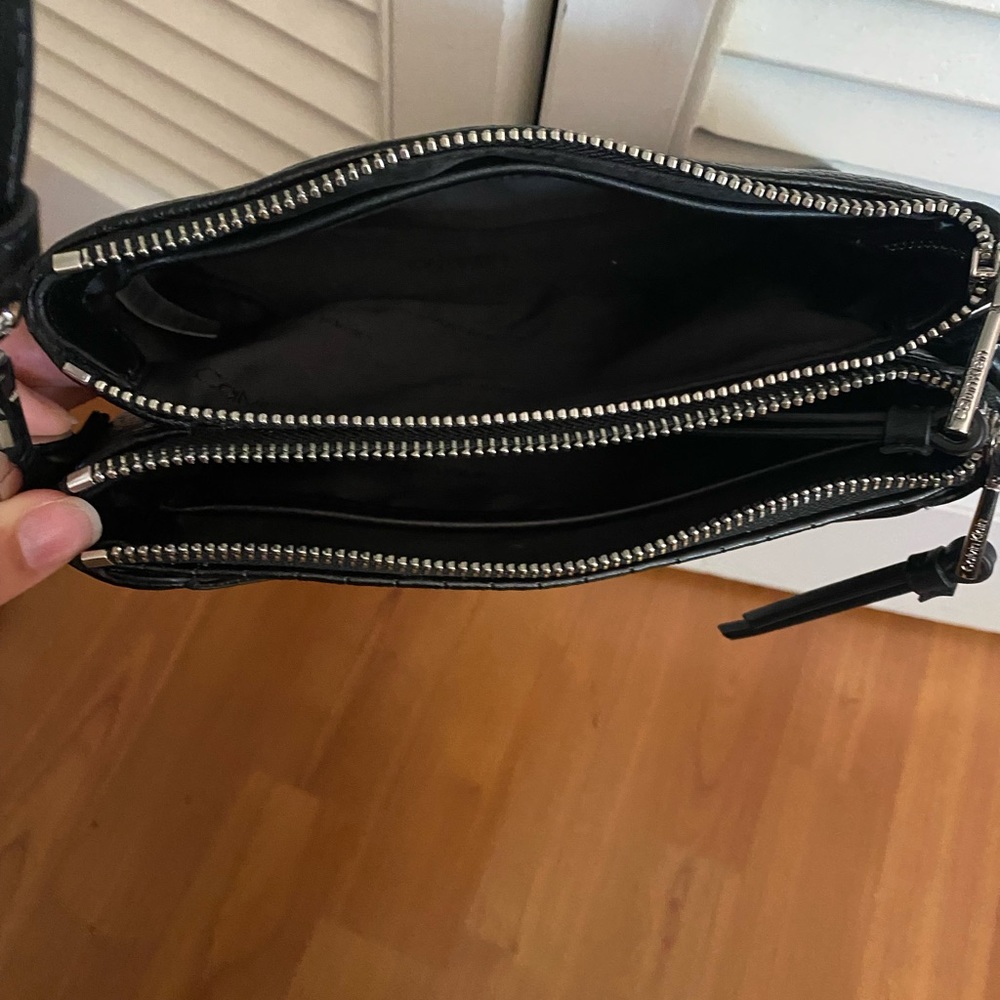 Almost new! Chrome Embossed Signature Zippered Crossbody.